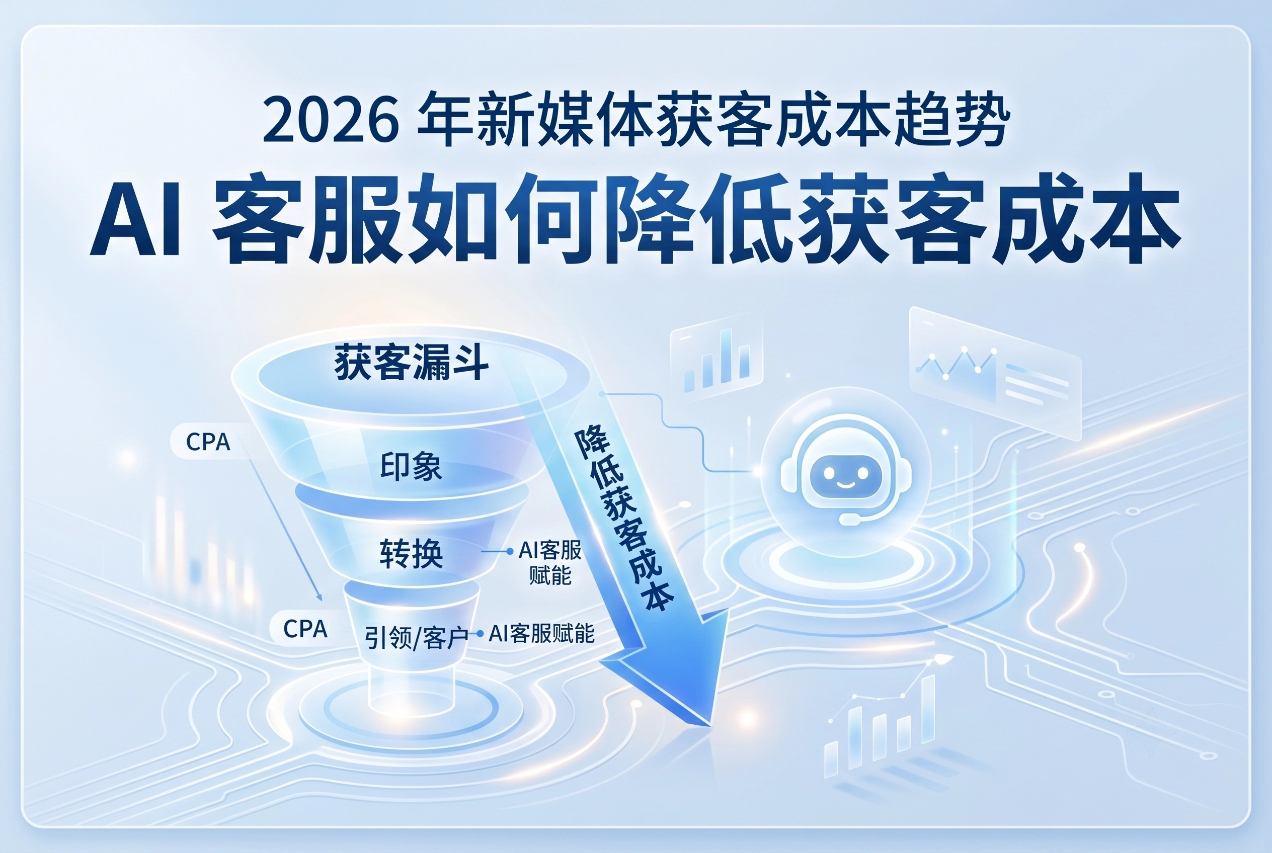 2026年新媒体获客降本：AI客服3大破局法