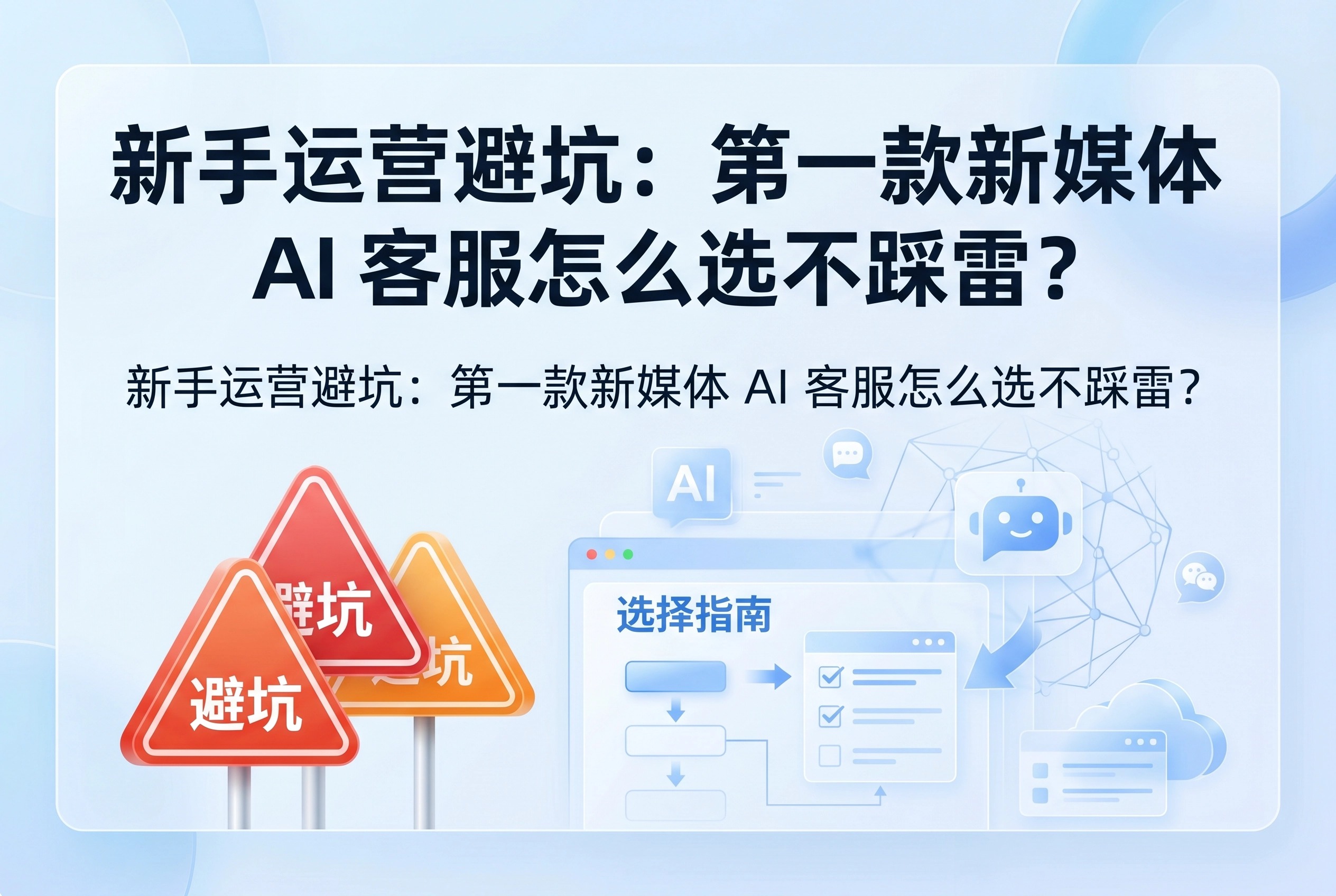 新手运营避坑：选AI客服的3个核心标准