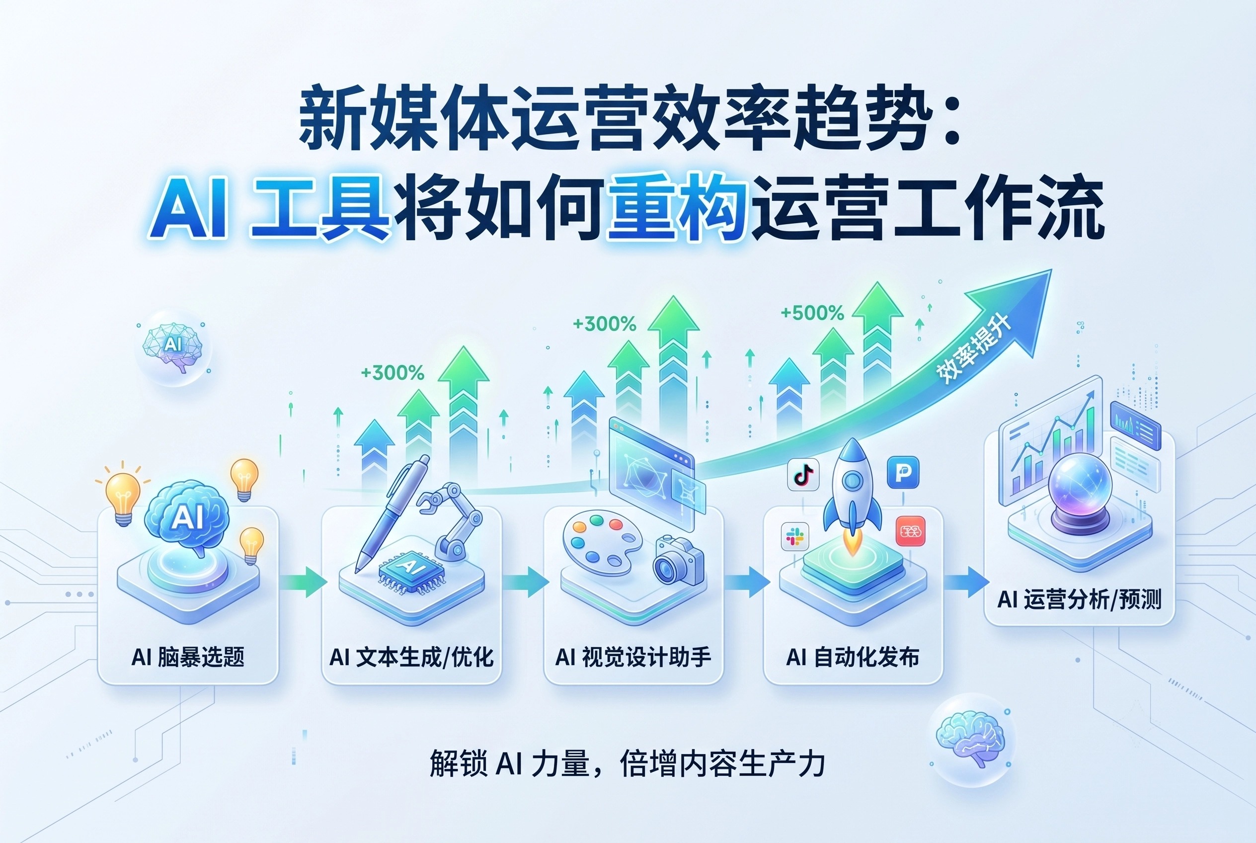2026年新媒体运营效率趋势：3大AI重构工作流玩法