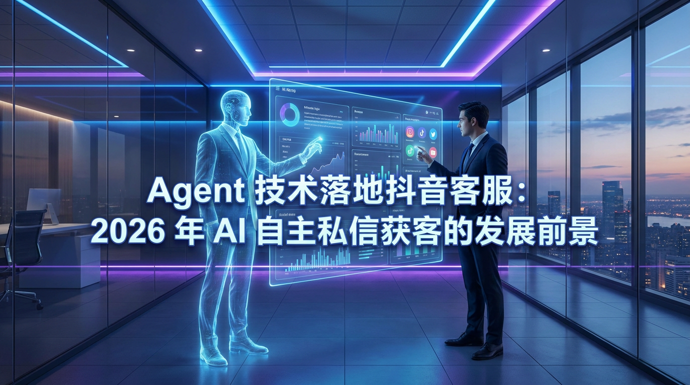 Agent 技术落地抖音客服：2026 年 AI 自主私信获客的发展前景