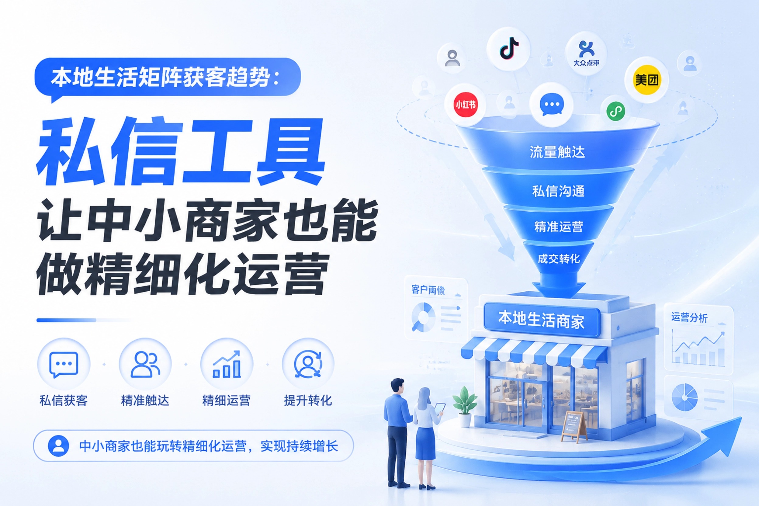 本地生活矩阵获客：私信工具让中小商家也能精细化运营