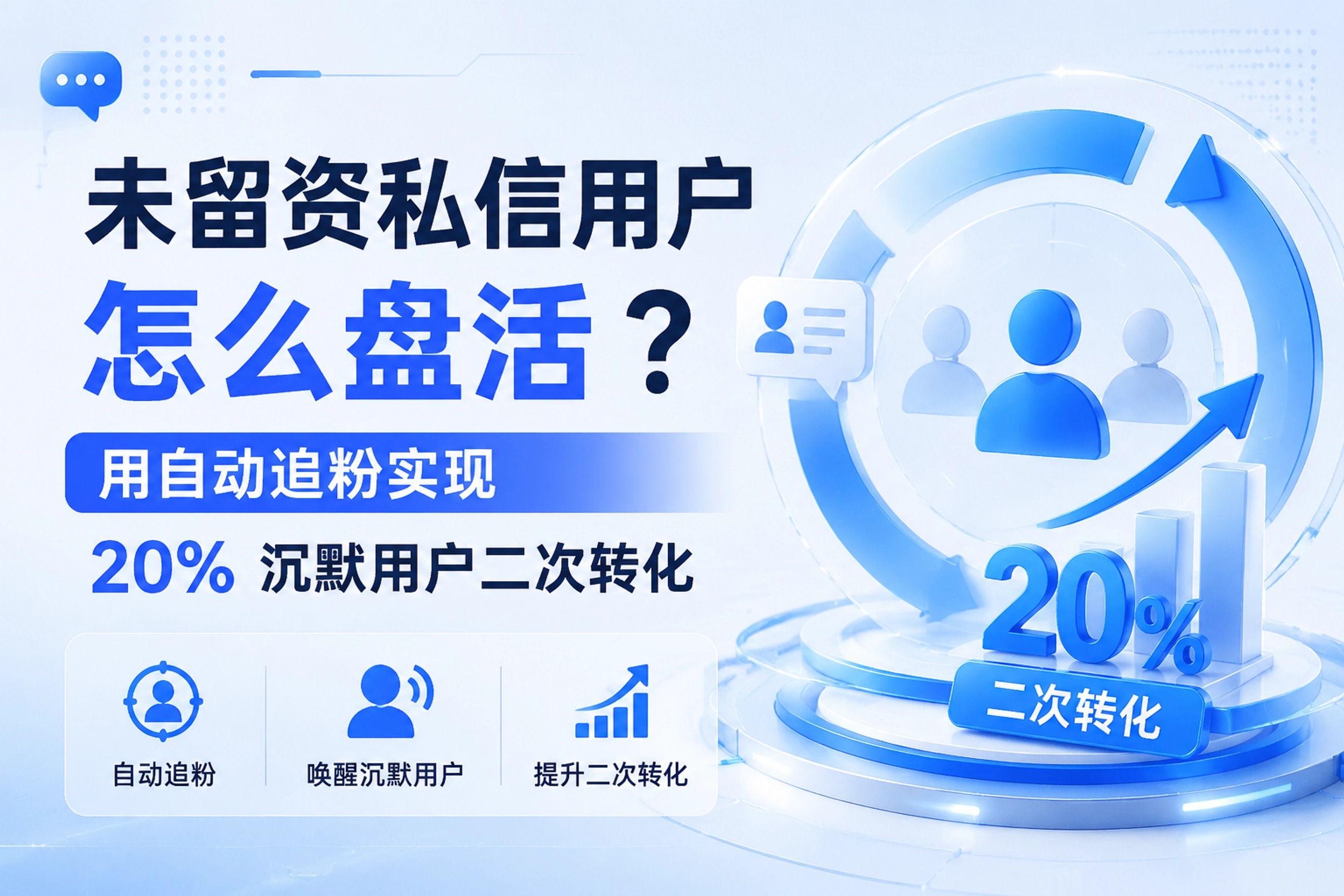 未留资私信用户怎么盘活？用自动追粉实现 20% 沉默用户二次转化